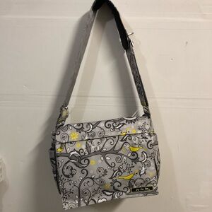 Ju-Ju-Be BRAND NEW Floral Gray and Yellow Diaper Bag